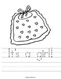 It's a girl! Worksheet