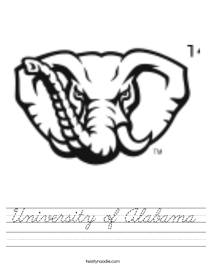 University of Alabama Worksheet