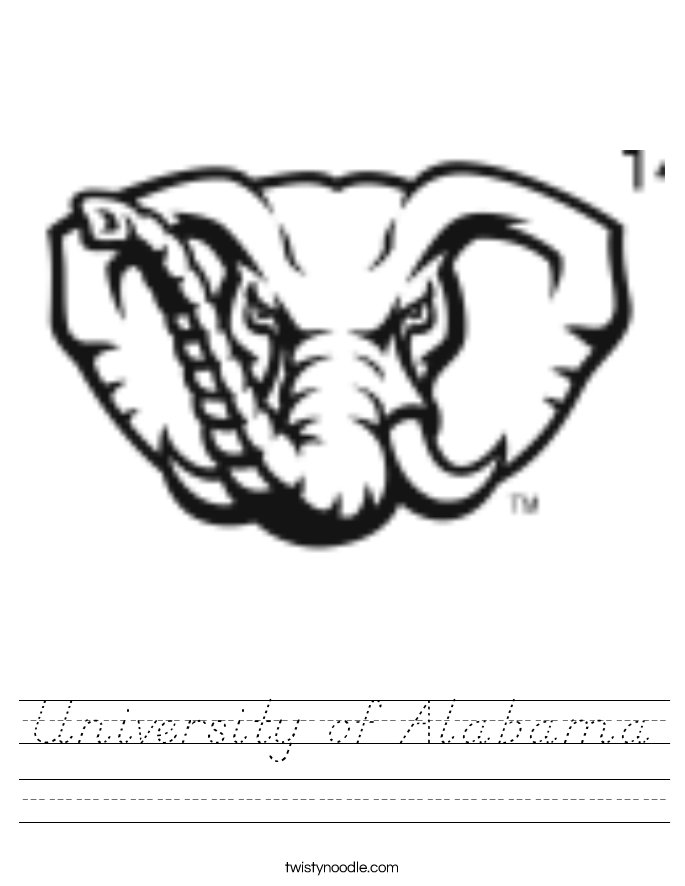 University of Alabama Worksheet