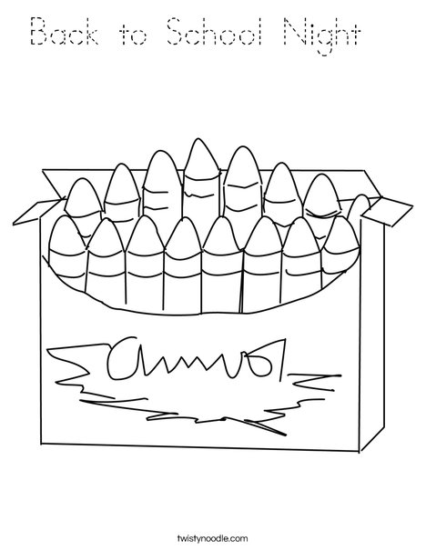 Big Box of Crayons Coloring Page