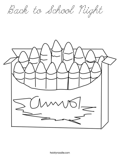 Big Box of Crayons Coloring Page