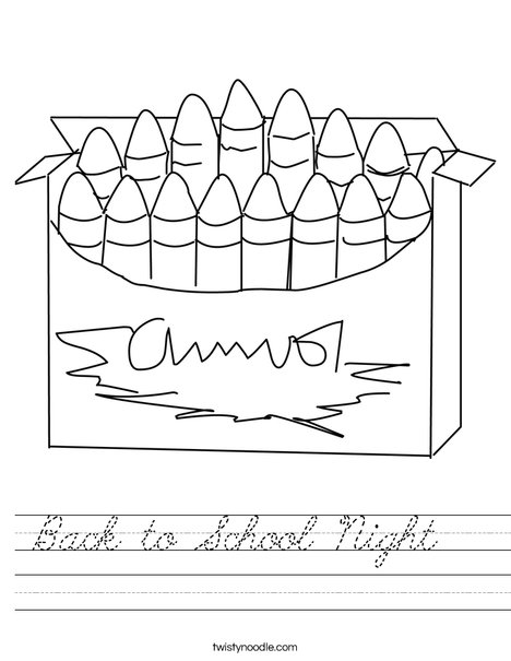 Big Box of Crayons Worksheet