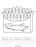 Back to School Night   Worksheet