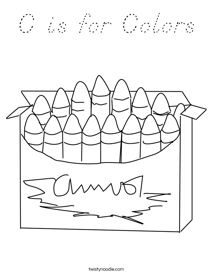 C is for Colors Coloring Page