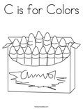 C is for Colors Coloring Page