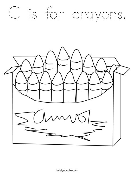 Big Box of Crayons Coloring Page