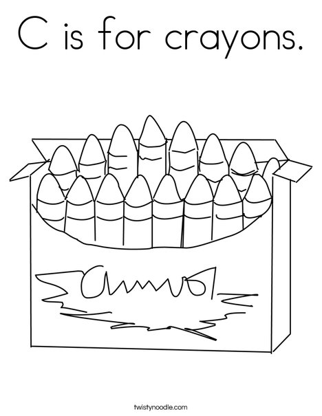 Big Box of Crayons Coloring Page