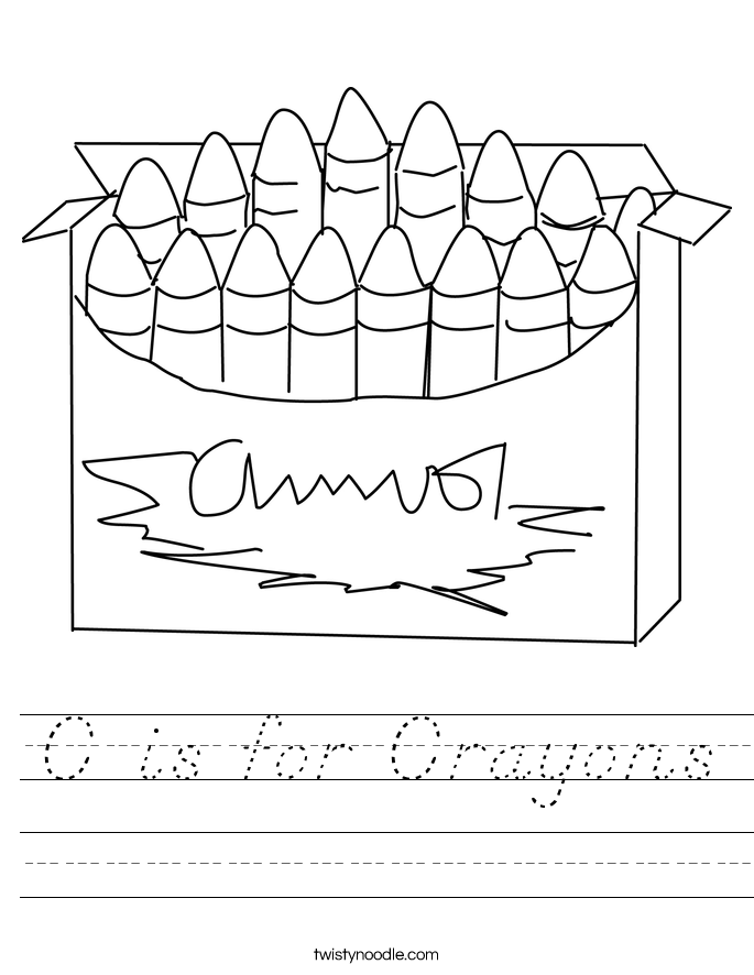 C is for Crayons Worksheet