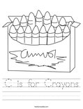 C is for Crayons Worksheet