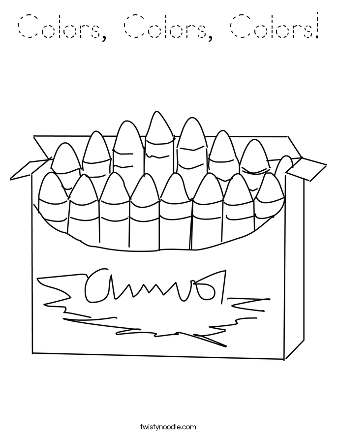 Colors, Colors, Colors! Coloring Page