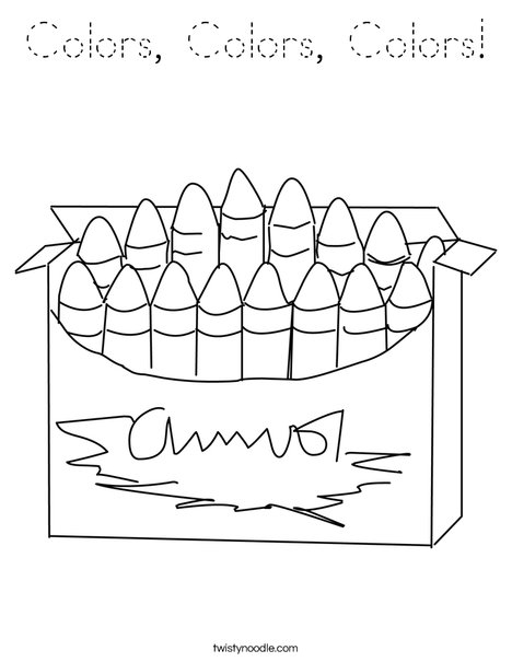 Big Box of Crayons Coloring Page