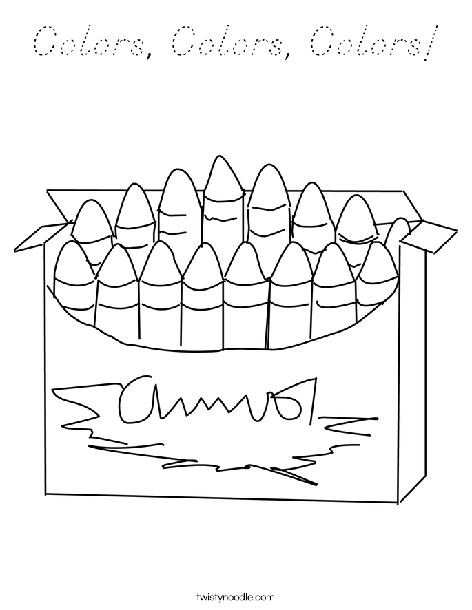 Colors, Colors, Colors! Coloring Page
