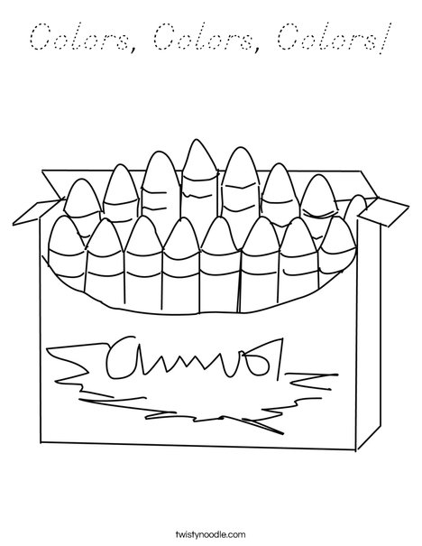 Big Box of Crayons Coloring Page