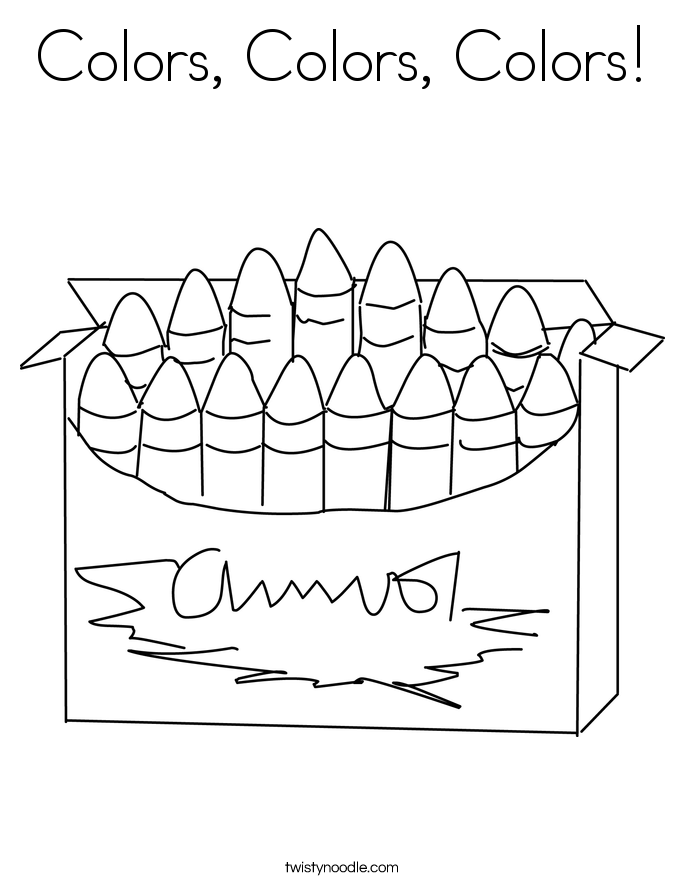 Colors, Colors, Colors! Coloring Page