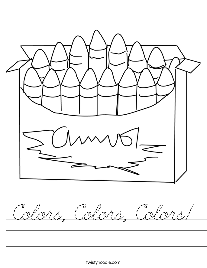 Colors, Colors, Colors! Worksheet