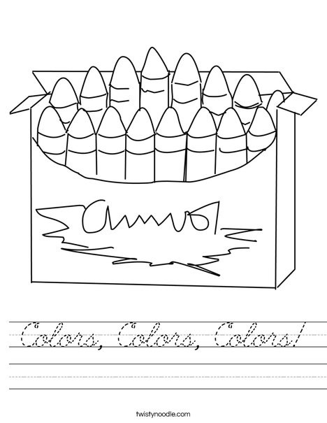 Big Box of Crayons Worksheet