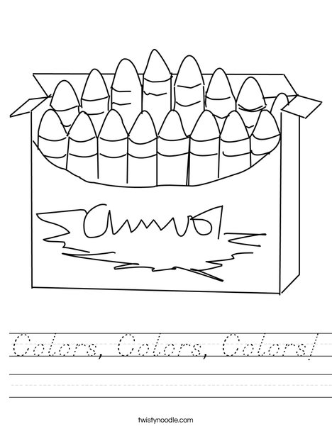 Big Box of Crayons Worksheet