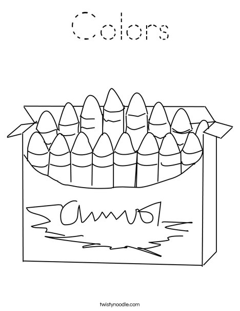 Big Box of Crayons Coloring Page