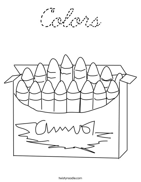 Big Box of Crayons Coloring Page