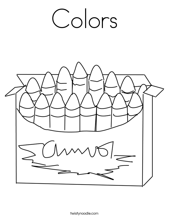 Colors Coloring Page