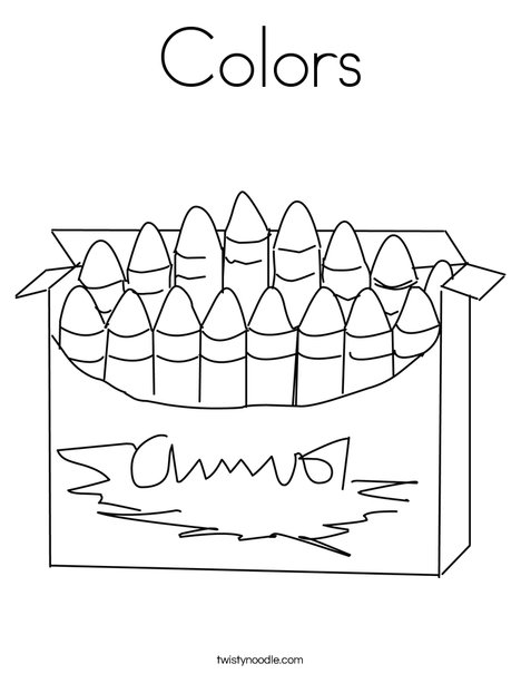 Big Box of Crayons Coloring Page