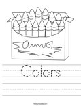 Colors Worksheet