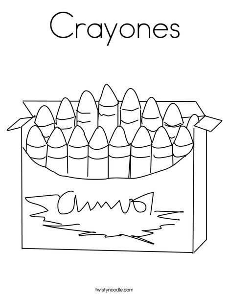 Big Box of Crayons Coloring Page