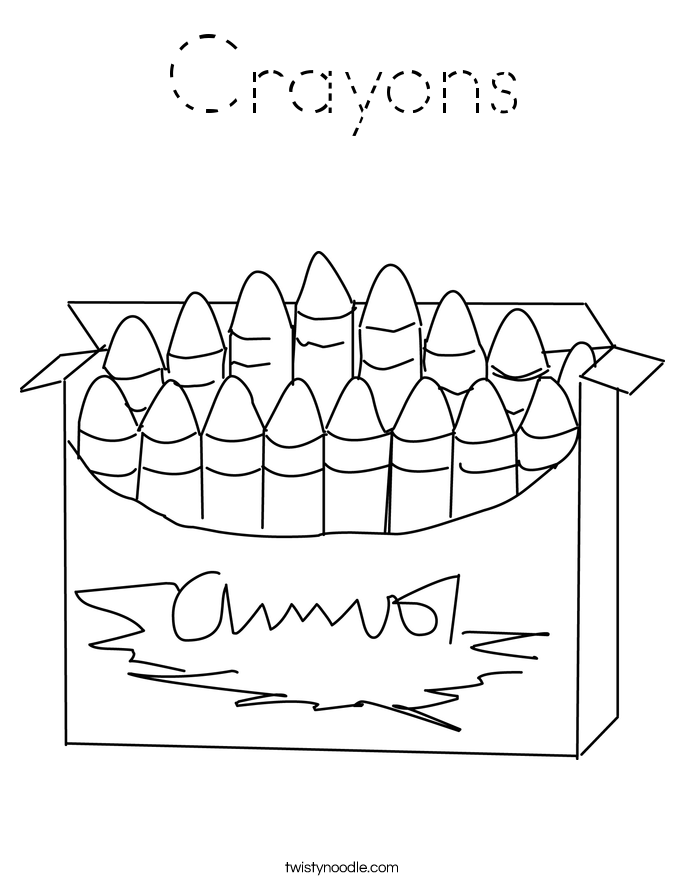 Crayons Coloring Page