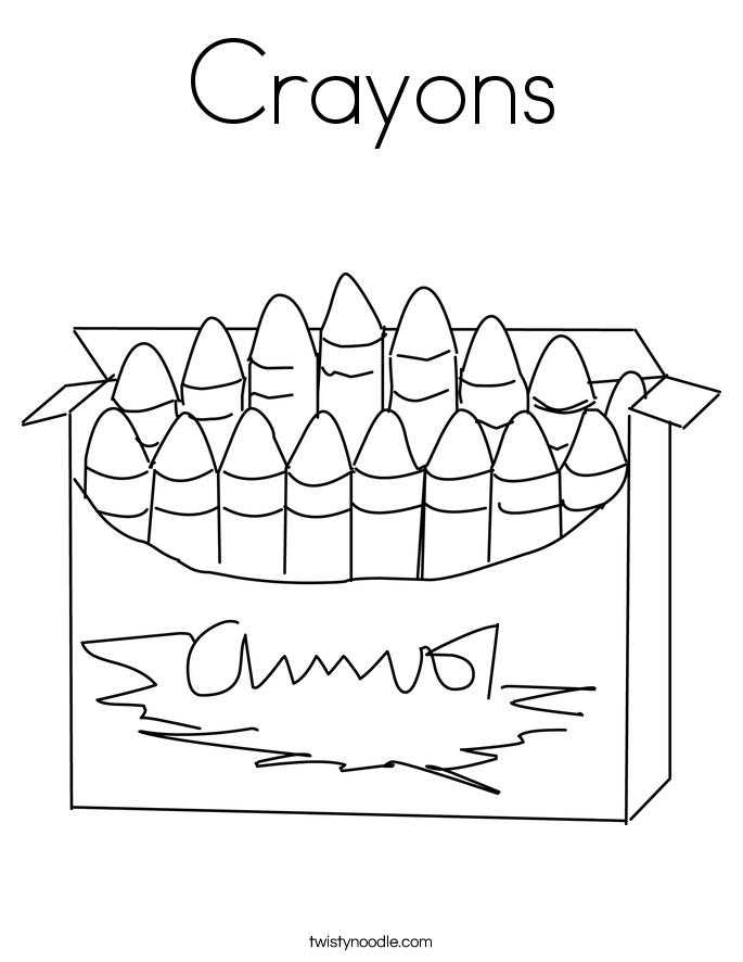 Crayons Coloring Page