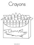Crayons Coloring Page