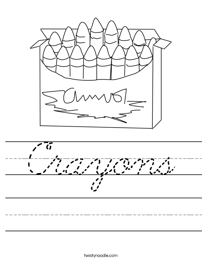 Crayons Worksheet