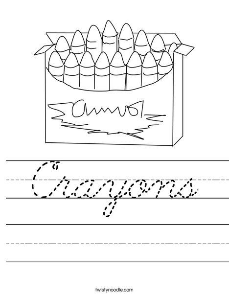 Big Box of Crayons Worksheet