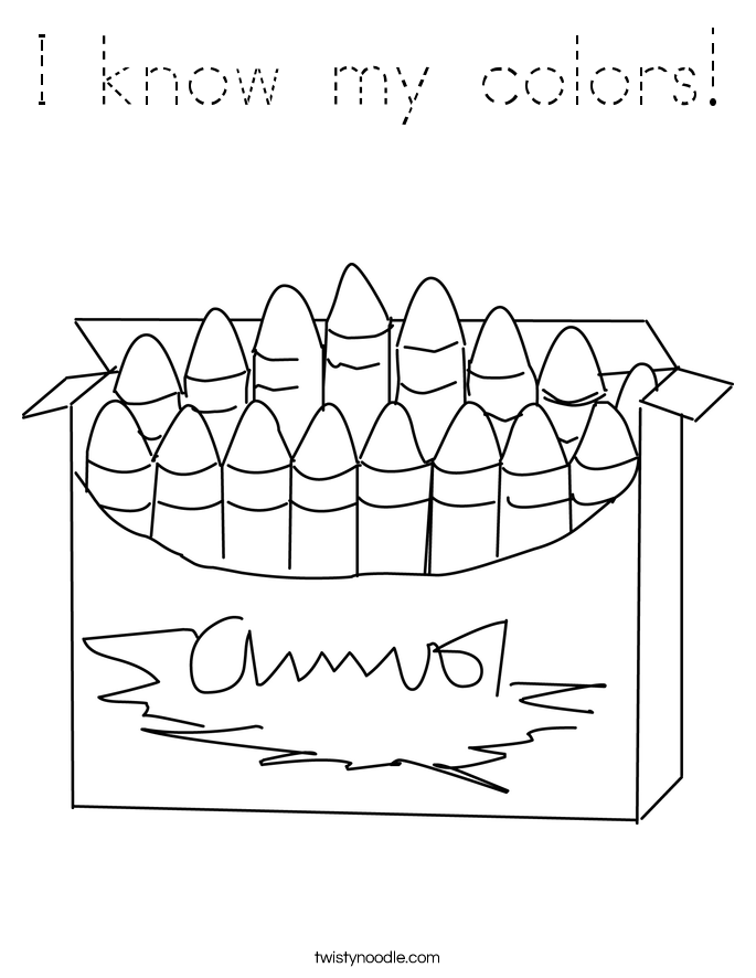 I know my colors! Coloring Page