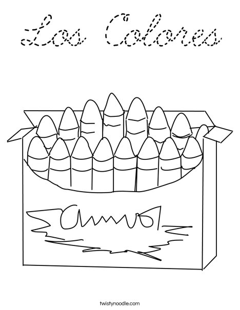 Big Box of Crayons Coloring Page