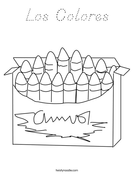 Big Box of Crayons Coloring Page