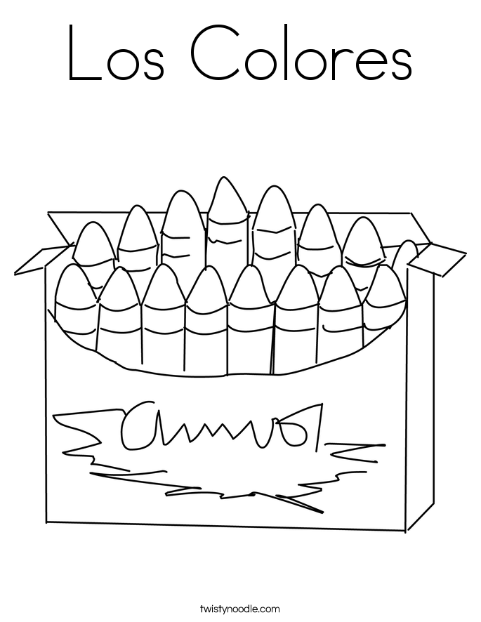Los Colores Coloring Page