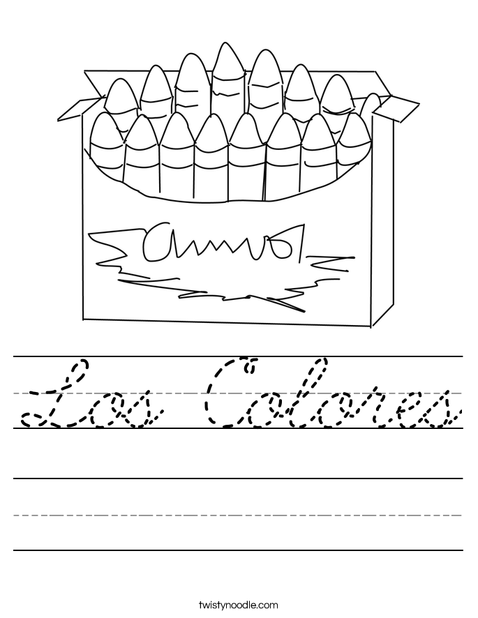 Los Colores Worksheet