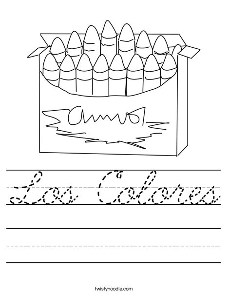 Big Box of Crayons Worksheet