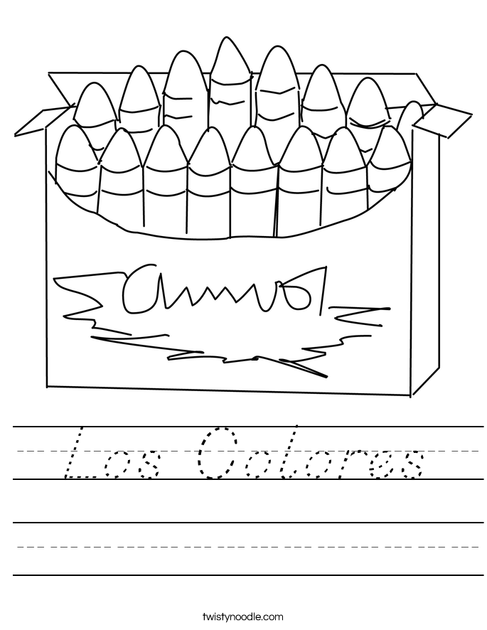 Los Colores Worksheet