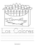 Los Colores Worksheet