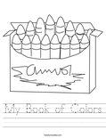 My Book of Colors Worksheet