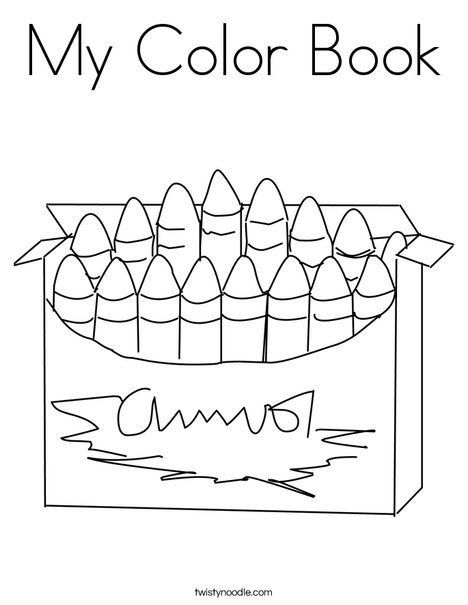 My Color Book Coloring Page - Twisty Noodle