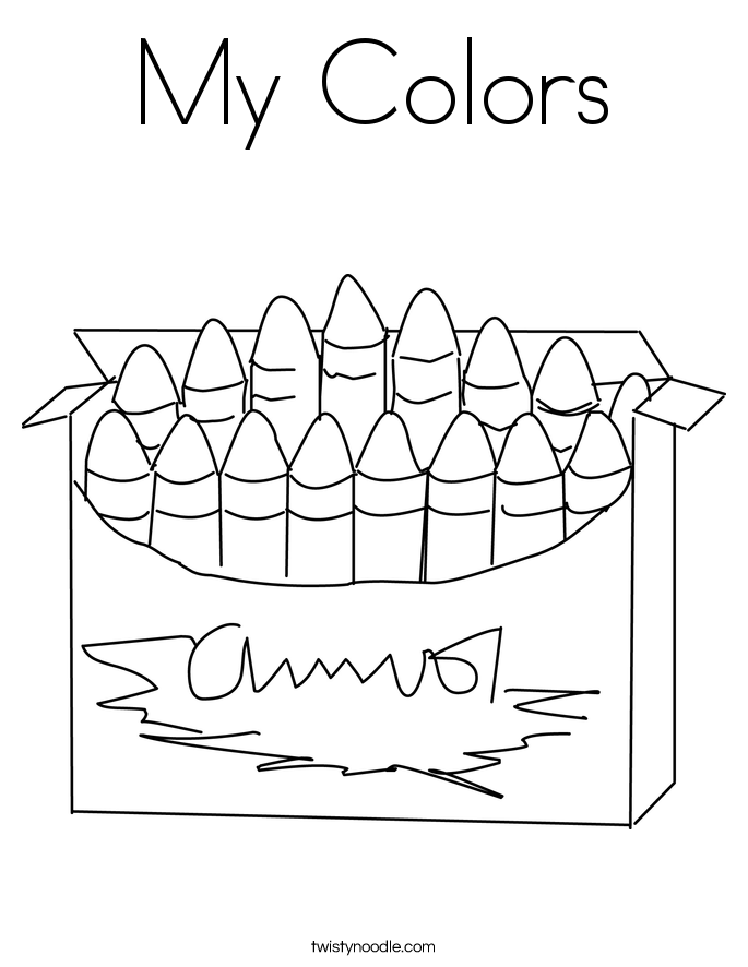My Colors Coloring Page