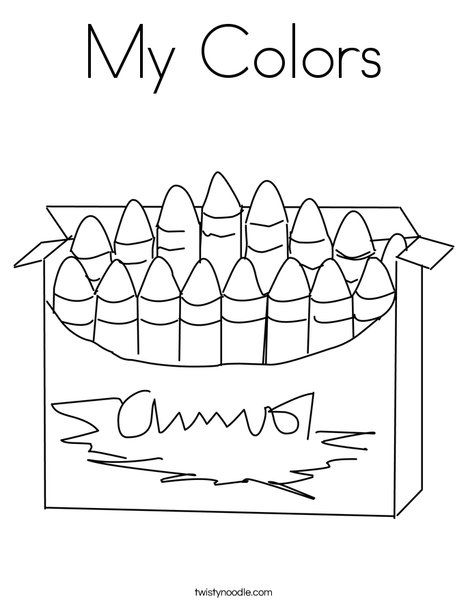 Big Box of Crayons Coloring Page