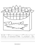 My Favorite Color is Worksheet