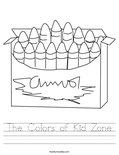 The Colors of Kid Zone Worksheet