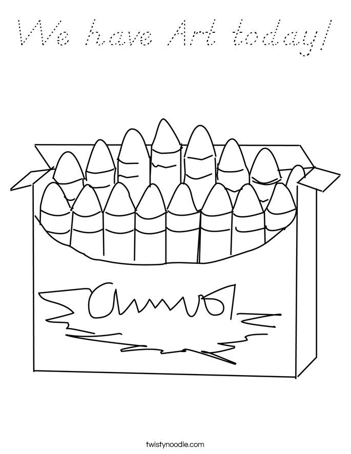 We have Art today! Coloring Page