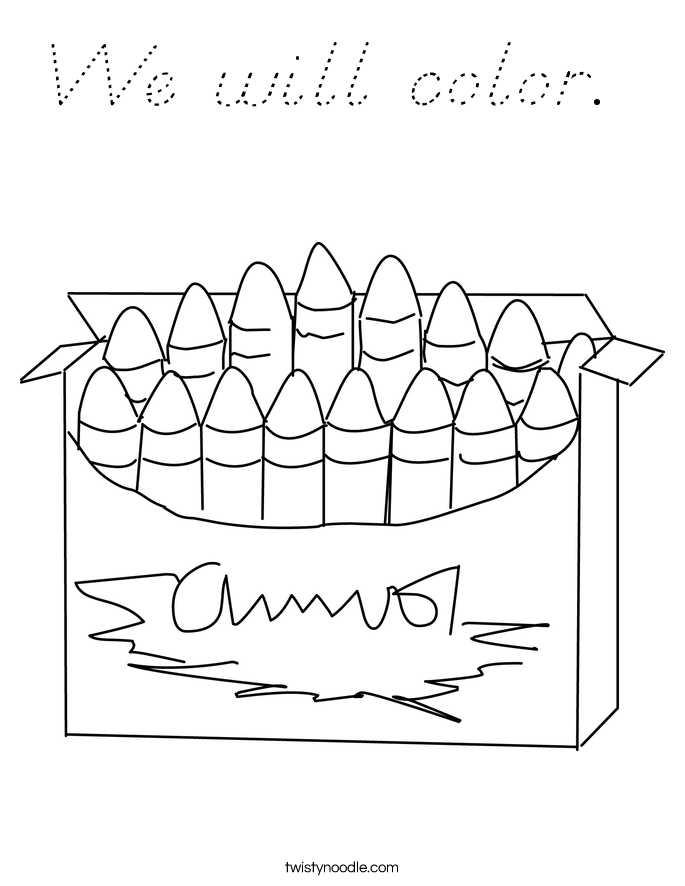 We will color.  Coloring Page