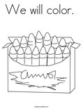 We will color. Coloring Page