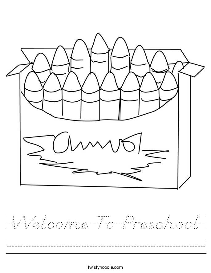 Welcome To Preschool Worksheet